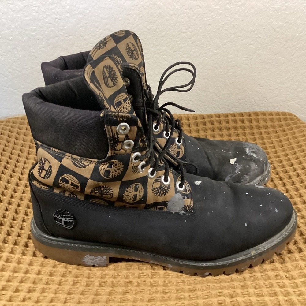 Timberland Classic Boots Mens Sz 11 in the 'Black Brown Patchwork' 200 Grams